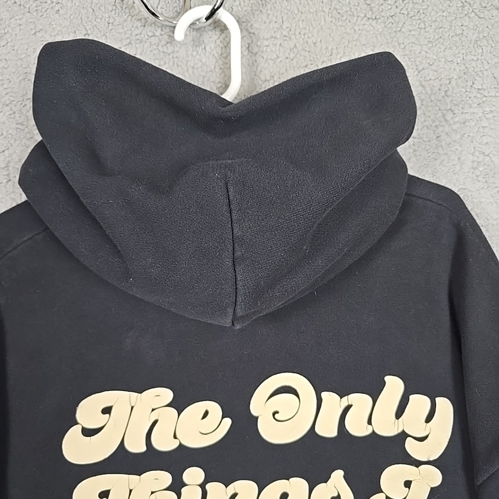 Vintage EVOL Love Is For Lames Black and White Hoodie Size XL - Picture 14 of 16